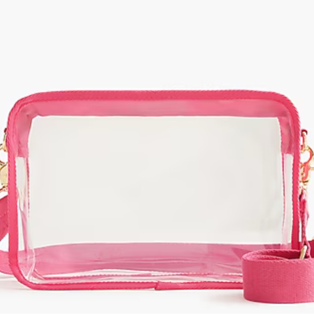 NWT J.CREW CLEAR CROSSBODY BAG W/SNAPDRAGON TRIM & STRAP - Picture 7 of 7